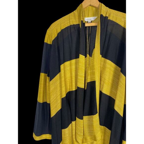 Exclusively Misook Cardigan Wrap Size XL Gold Black Duster Elegant Evening Wear - Picture 6 of 14